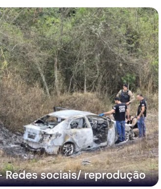 Caso da Advogada executada em BH: Polícia pericia carro incendiado em Venda Nova.