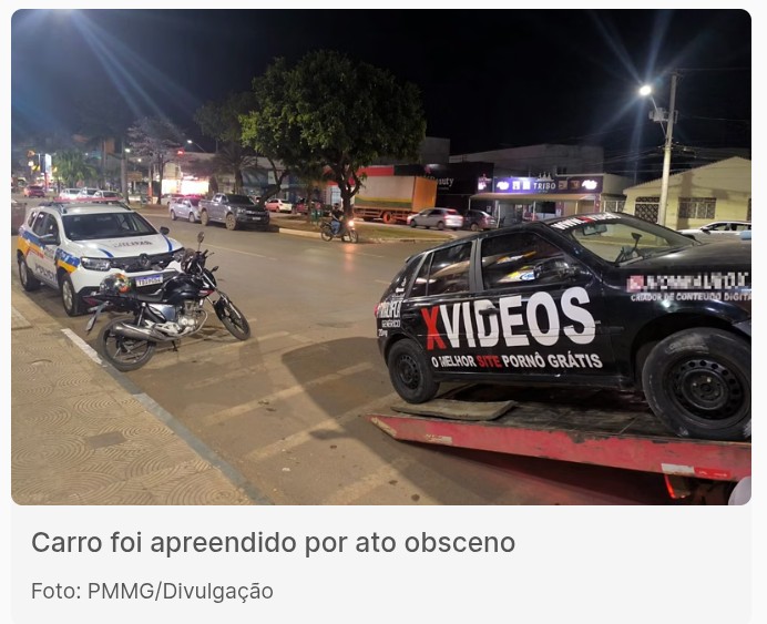 Homem é preso por divulgar ‘X vídeos’ e tadalafila em carro no interior de MG.