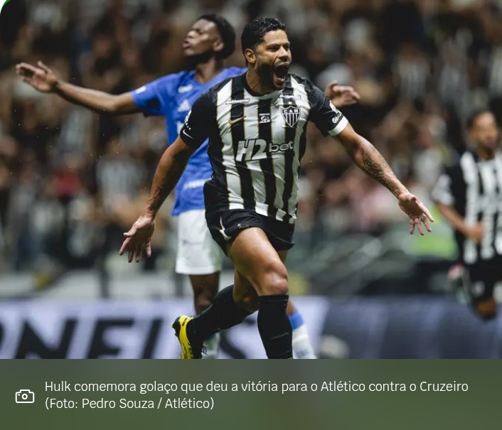 Atlético vence primeiro clássico do ano com um golaço de Hulk