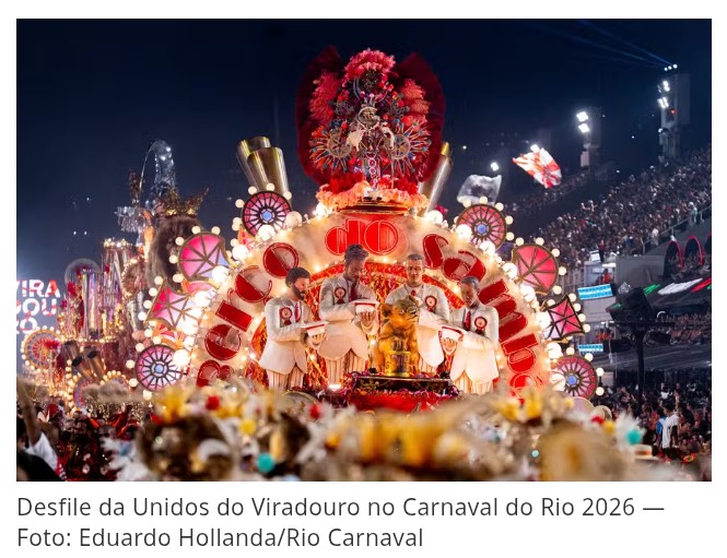 Viradouro é campeã do carnaval carioca